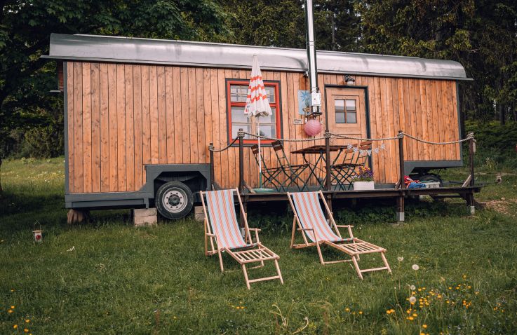 Benno der Wagen - Ein Tiny House am Waldrand Bayern