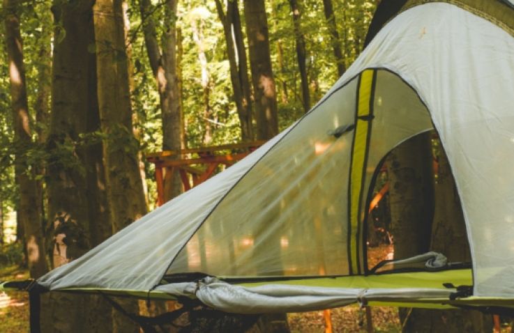 Waldcamping mit Blick auf den Harz - Hängezelt in Göttingen