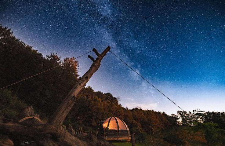 Terrassencamping Schlierbach - Bubble Glamping in Hessen